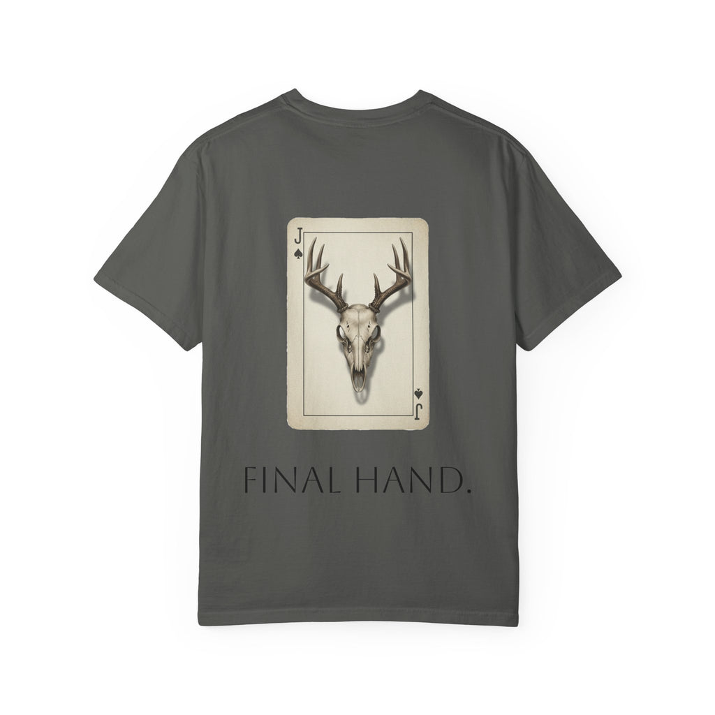 T-Shirt — 'Final Hand' Deer Skull Playing Card Graphic