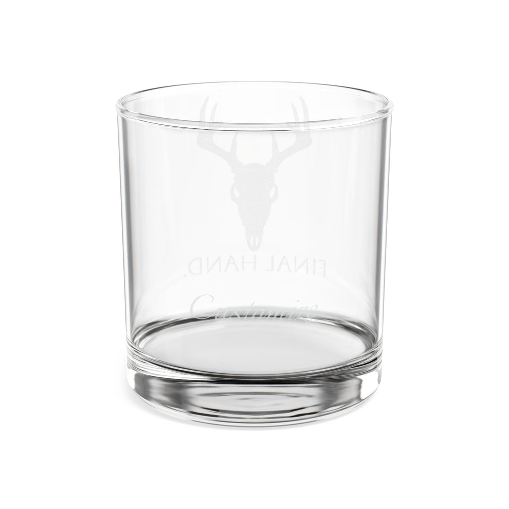 Engraved Deer Skull Whiskey Glass — 10.5 oz Personalized Rocks Glass