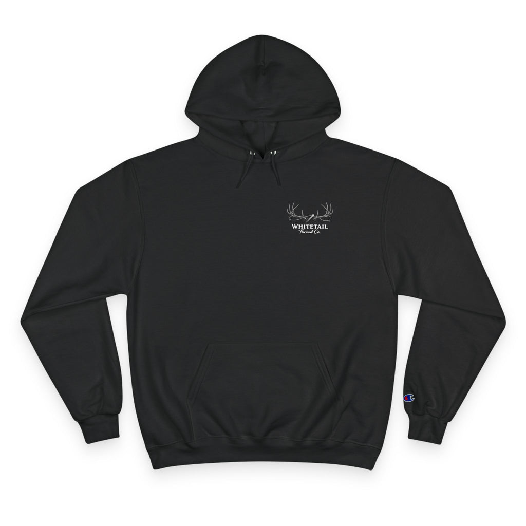 Champion Hoodie — Minimal Antler Logo Pullover