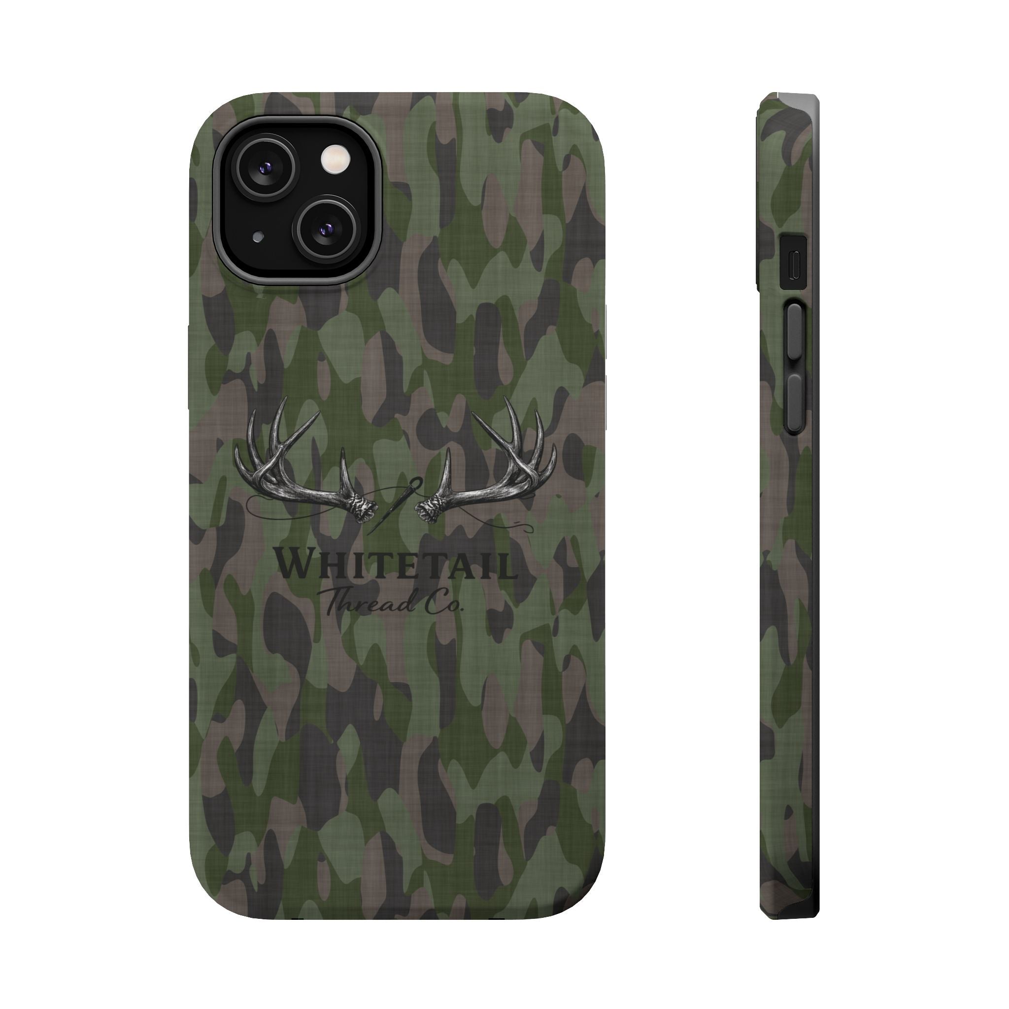 Camouflage Whitetail Antlers Phone Case — Magnetic Impact-Resistant