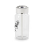 Whitetail Antler Water Bottle — Hunting Logo Sports Bottle with Straw