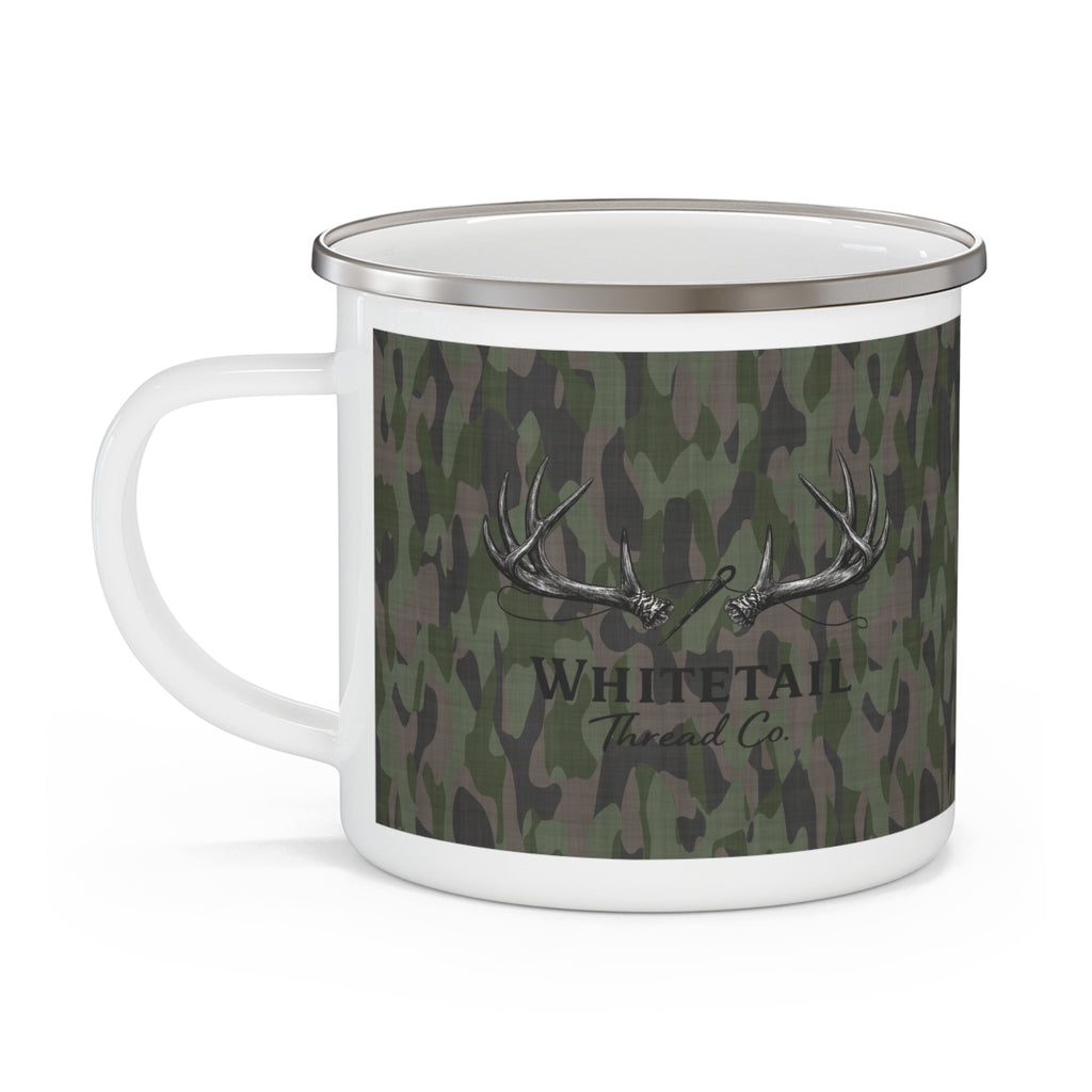 Camo Enamel  Mug — Outdoor Hunting Coffee Cup