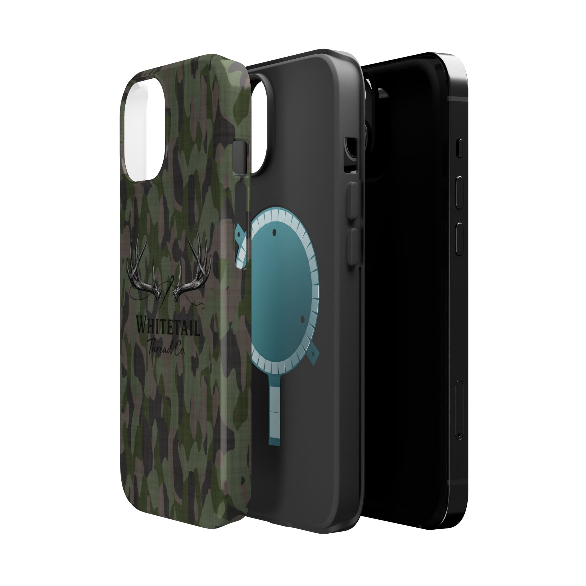 Camouflage Whitetail Antlers Phone Case — Magnetic Impact-Resistant