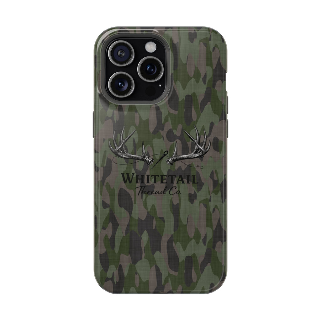 Camouflage Whitetail Antlers Phone Case — Magnetic Impact-Resistant