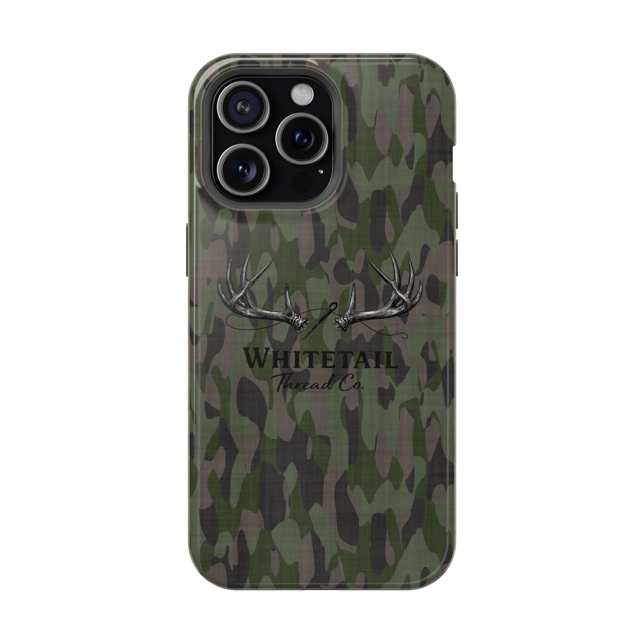 Camouflage Whitetail Antlers Phone Case — Magnetic Impact-Resistant