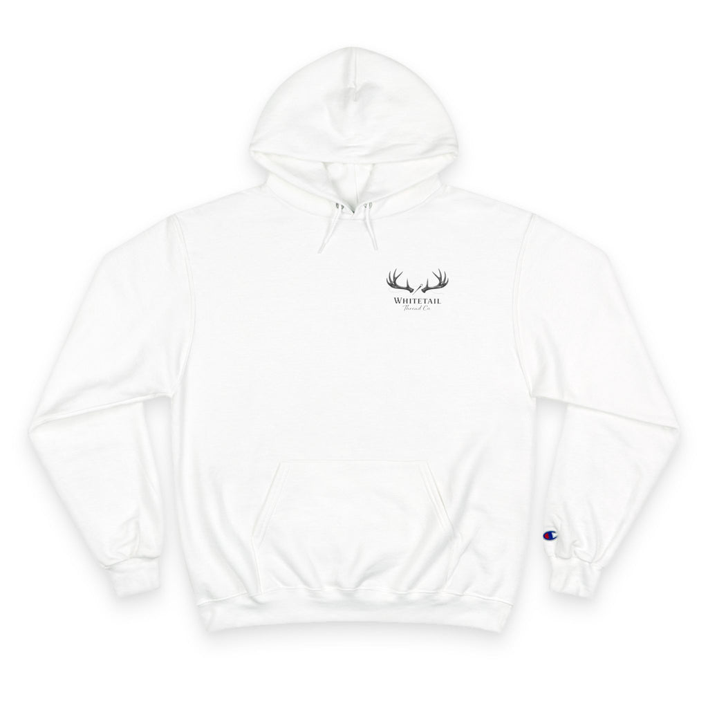 Champion Hoodie — Minimal Antler Logo Pullover
