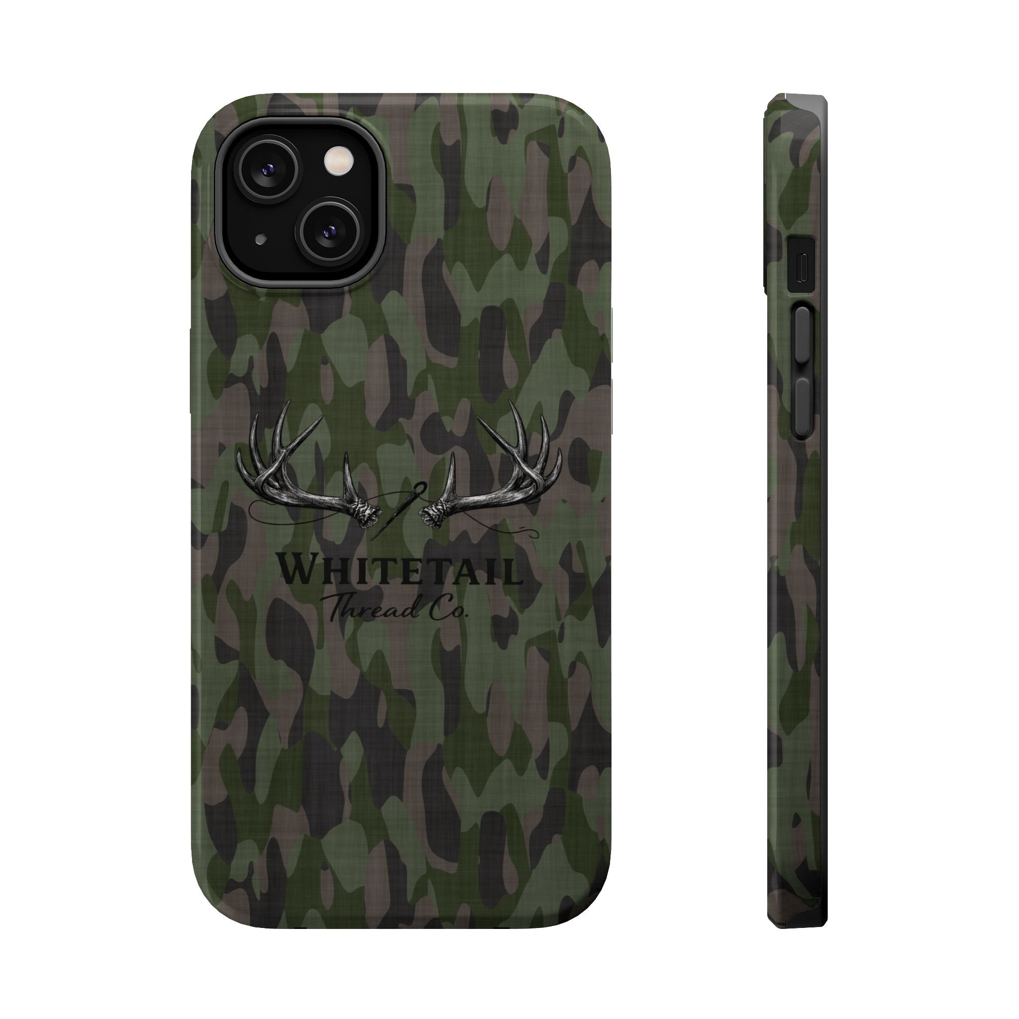 Camouflage Whitetail Antlers Phone Case — Magnetic Impact-Resistant