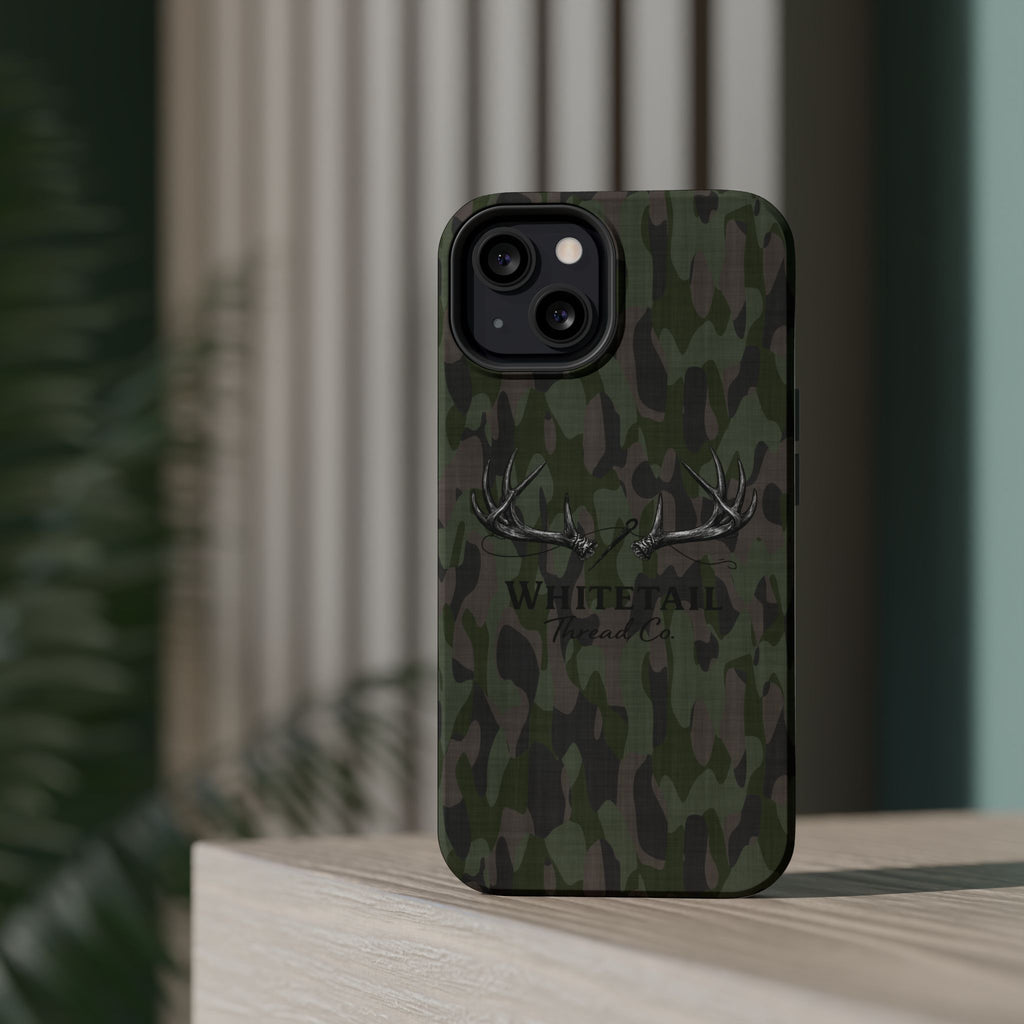 Camouflage Whitetail Antlers Phone Case — Magnetic Impact-Resistant