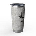 Winter Tree Camo Whitetail Thread Co. 20oz Insulated Tumbler – Camouflage Antler Design