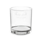 Engraved Whitetail Whiskey Glass — 10.5oz Rocks Glass, Deer Antler Logo