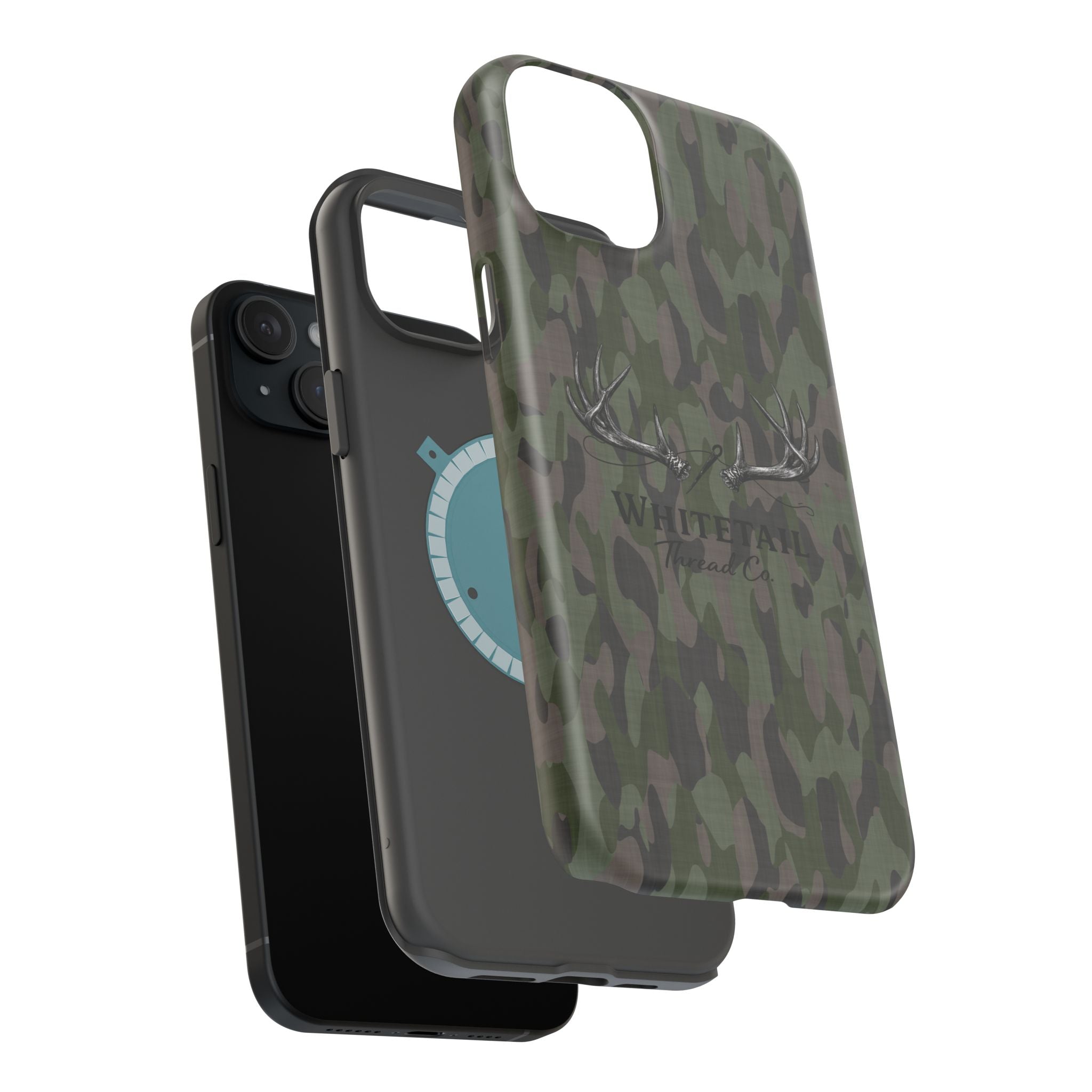 Camouflage Whitetail Antlers Phone Case — Magnetic Impact-Resistant