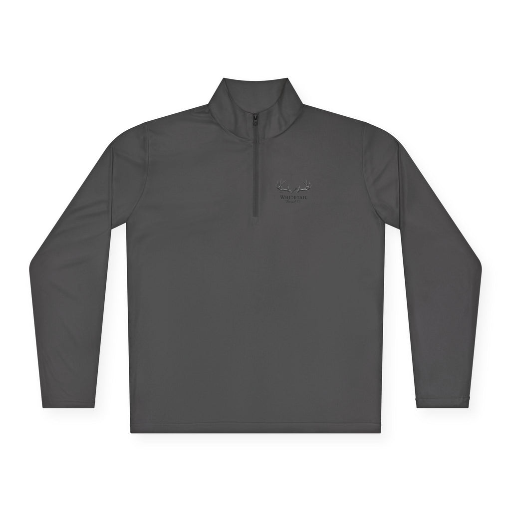 Quarter-Zip Pullover — Minimal Antler Logo Pullover