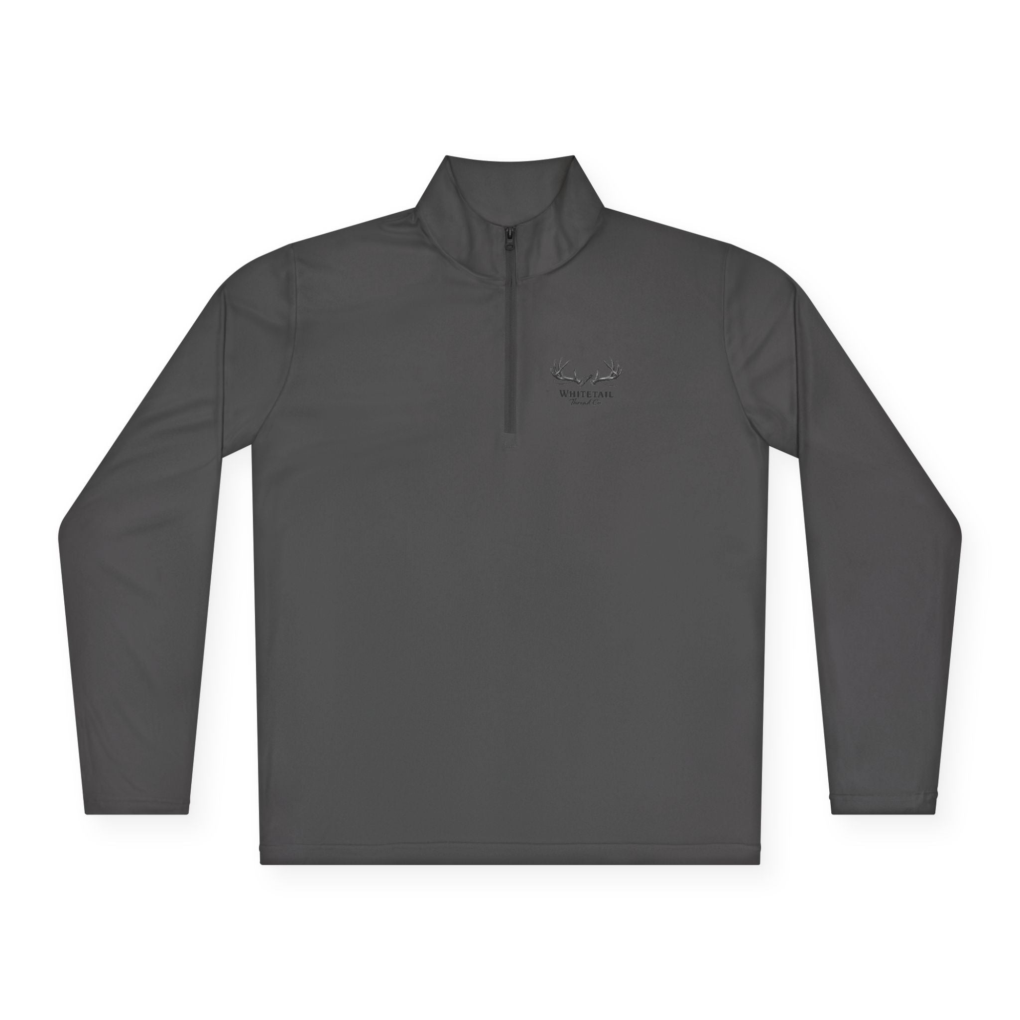 Quarter-Zip Pullover — Minimal Antler Logo Pullover