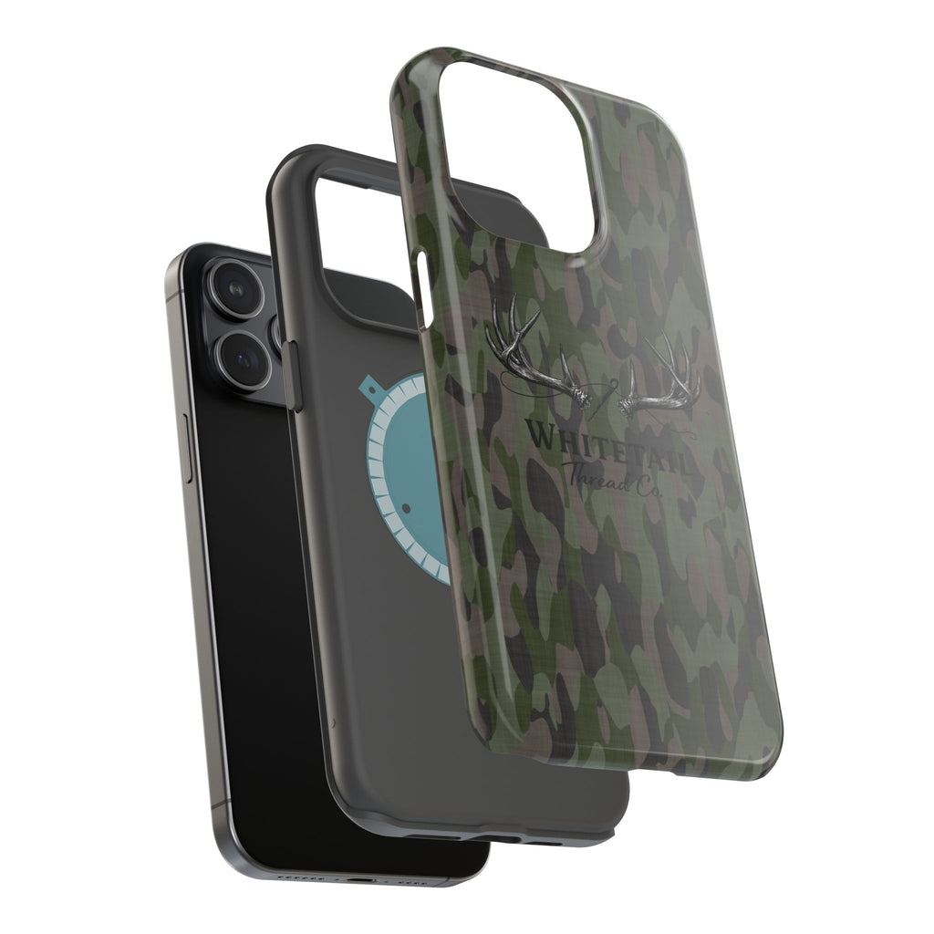 Camouflage Whitetail Antlers Phone Case — Magnetic Impact-Resistant