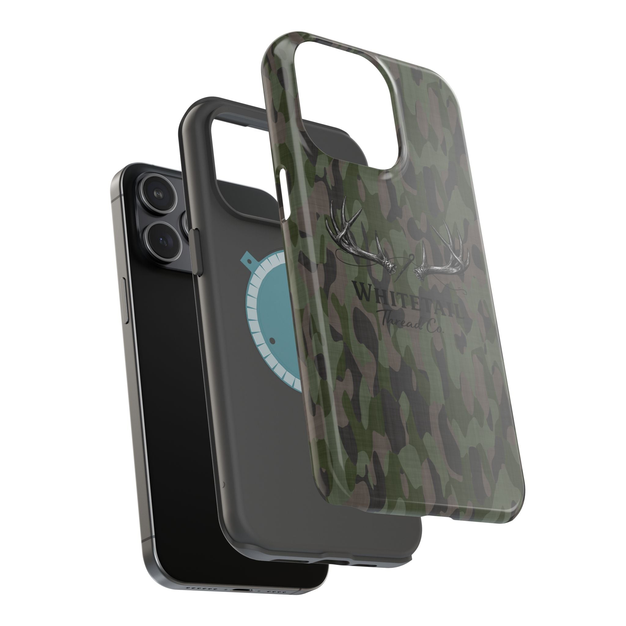 Camouflage Whitetail Antlers Phone Case — Magnetic Impact-Resistant