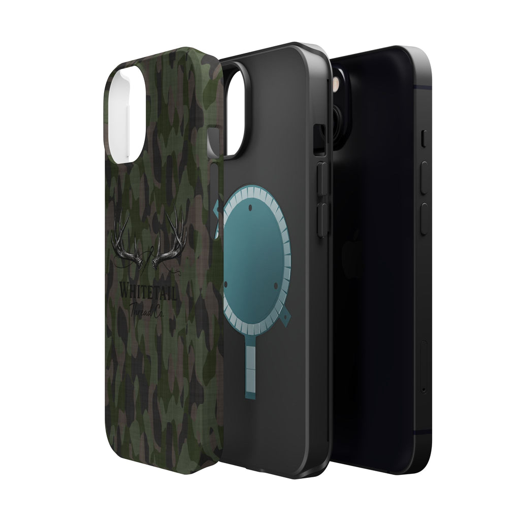 Camouflage Whitetail Antlers Phone Case — Magnetic Impact-Resistant