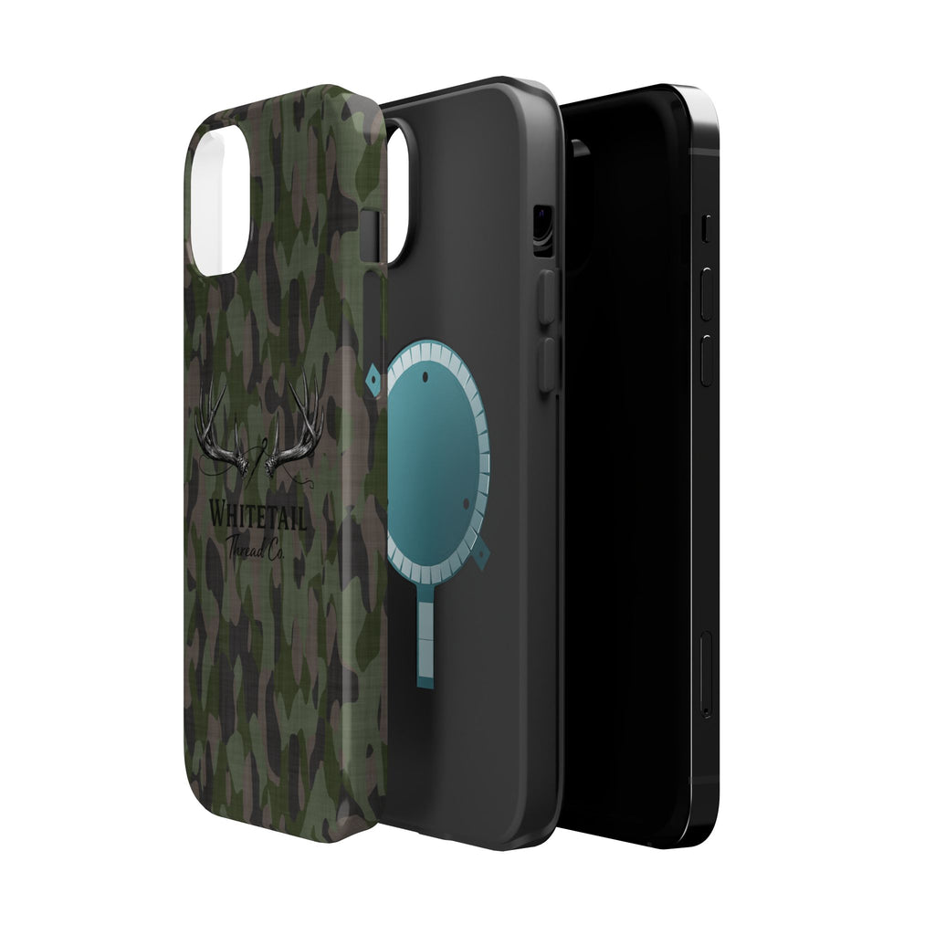 Camouflage Whitetail Antlers Phone Case — Magnetic Impact-Resistant