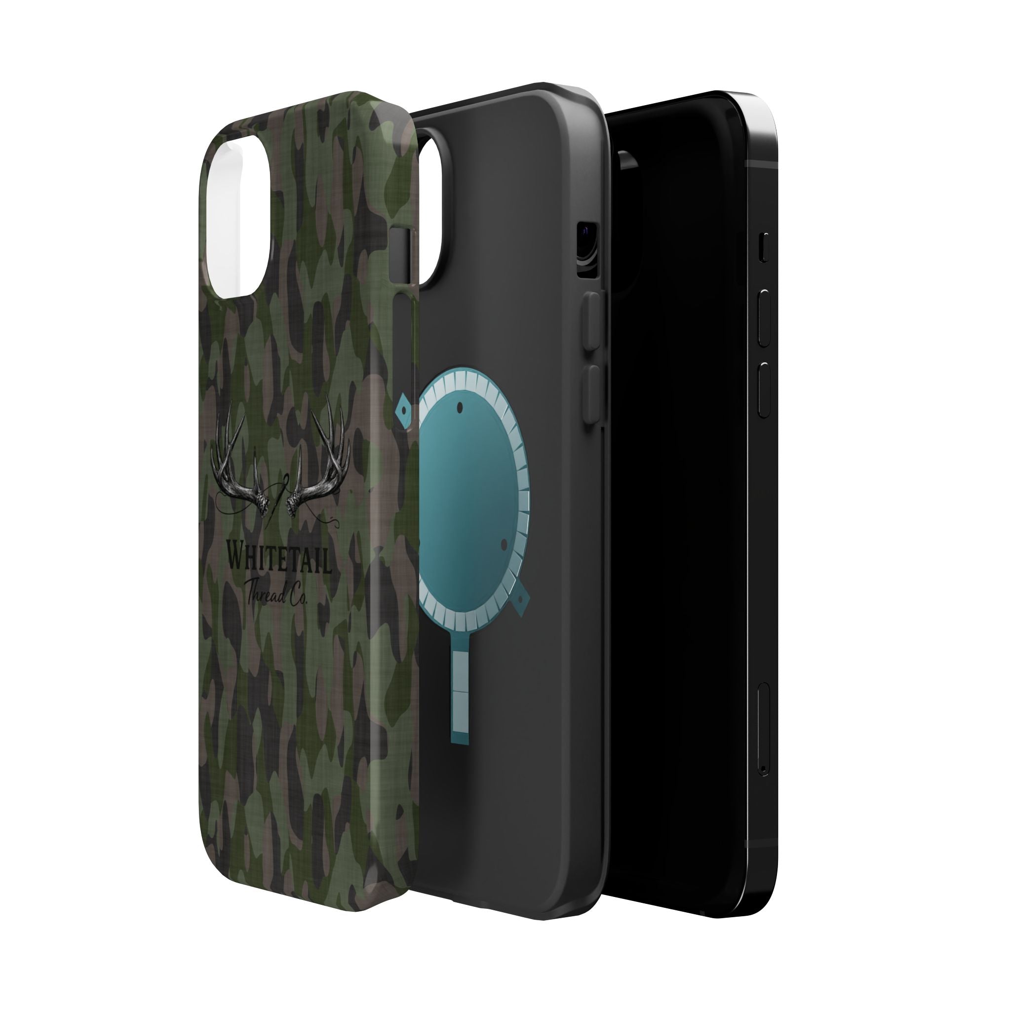 Camouflage Whitetail Antlers Phone Case — Magnetic Impact-Resistant