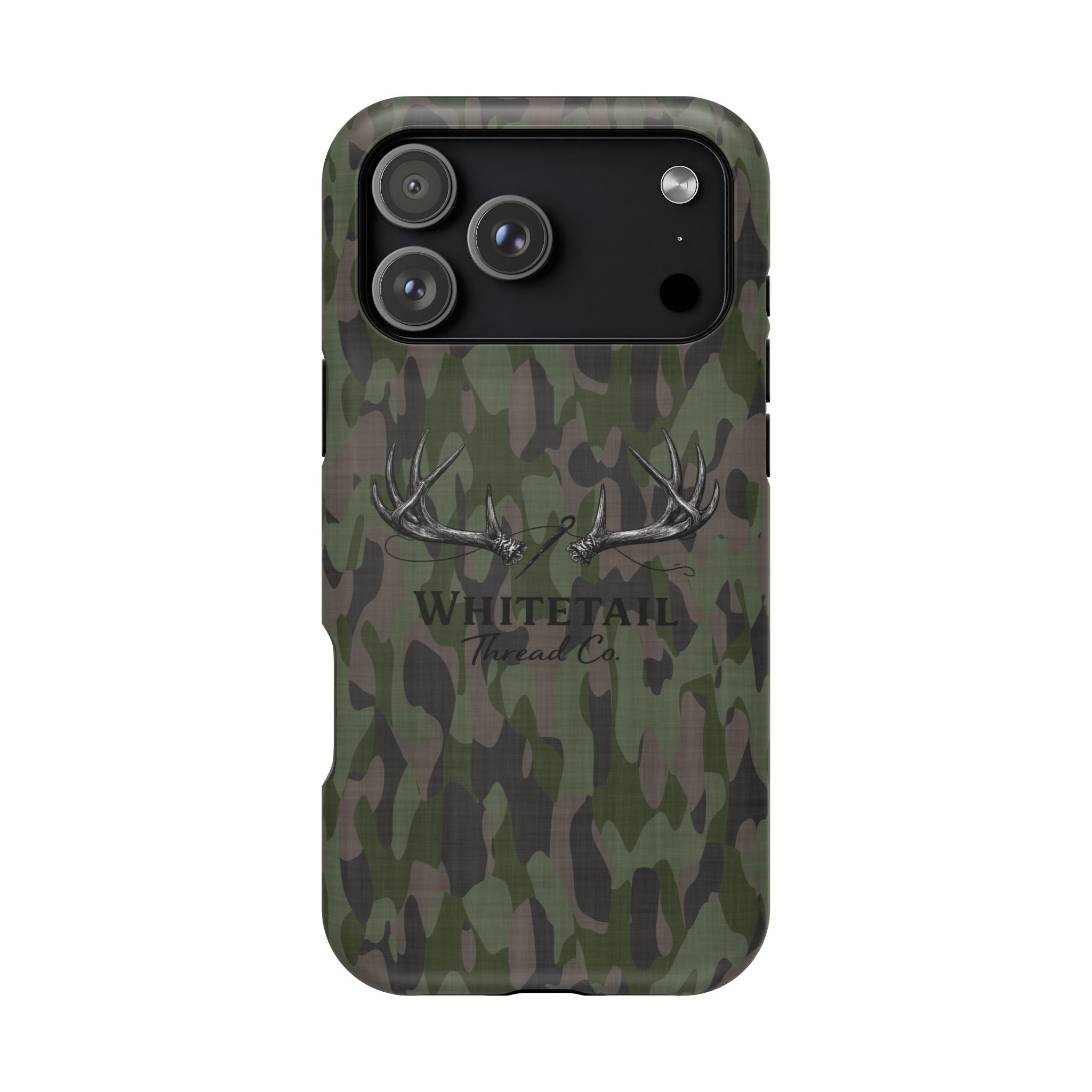 Camouflage Whitetail Antlers Phone Case — Magnetic Impact-Resistant
