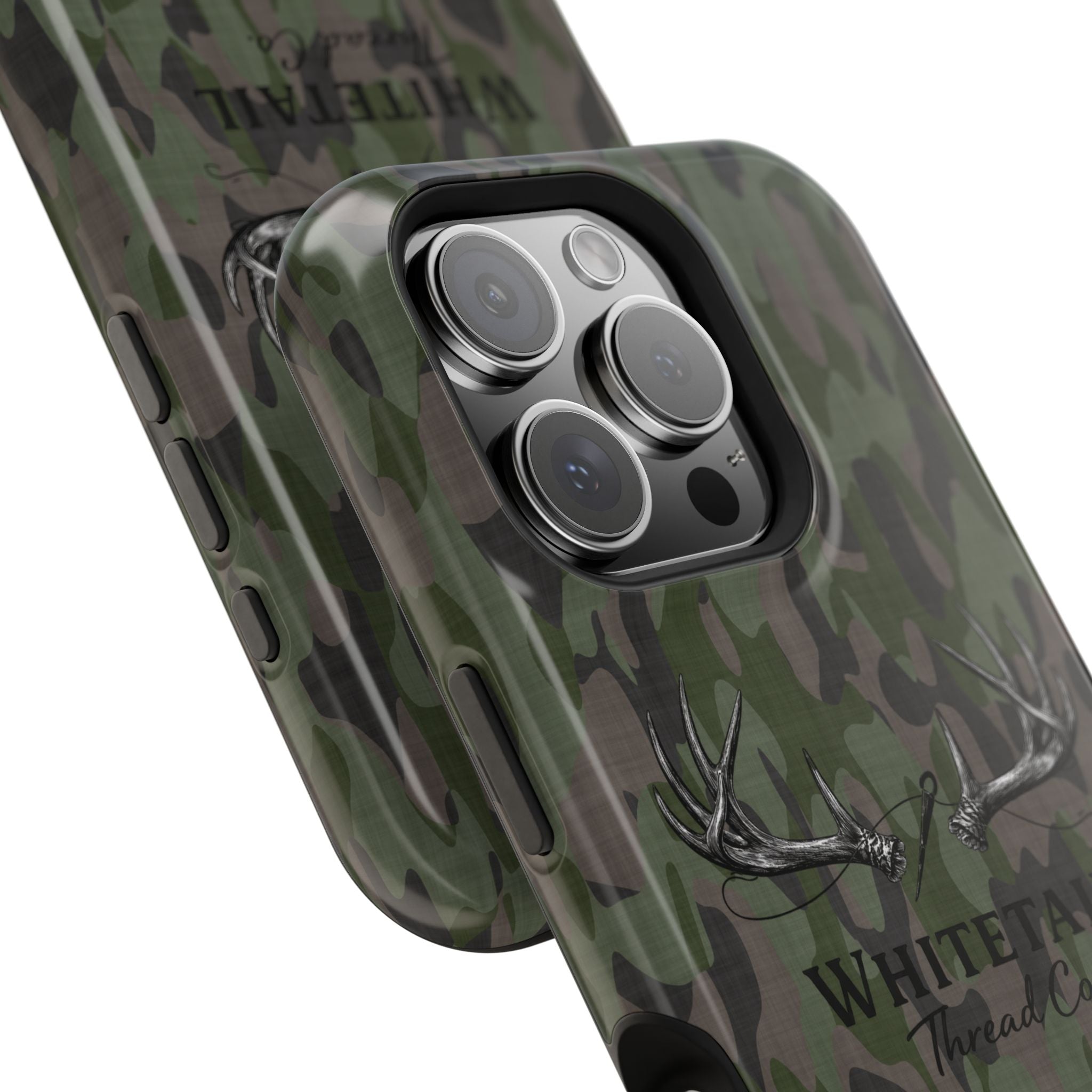 Camouflage Whitetail Antlers Phone Case — Magnetic Impact-Resistant