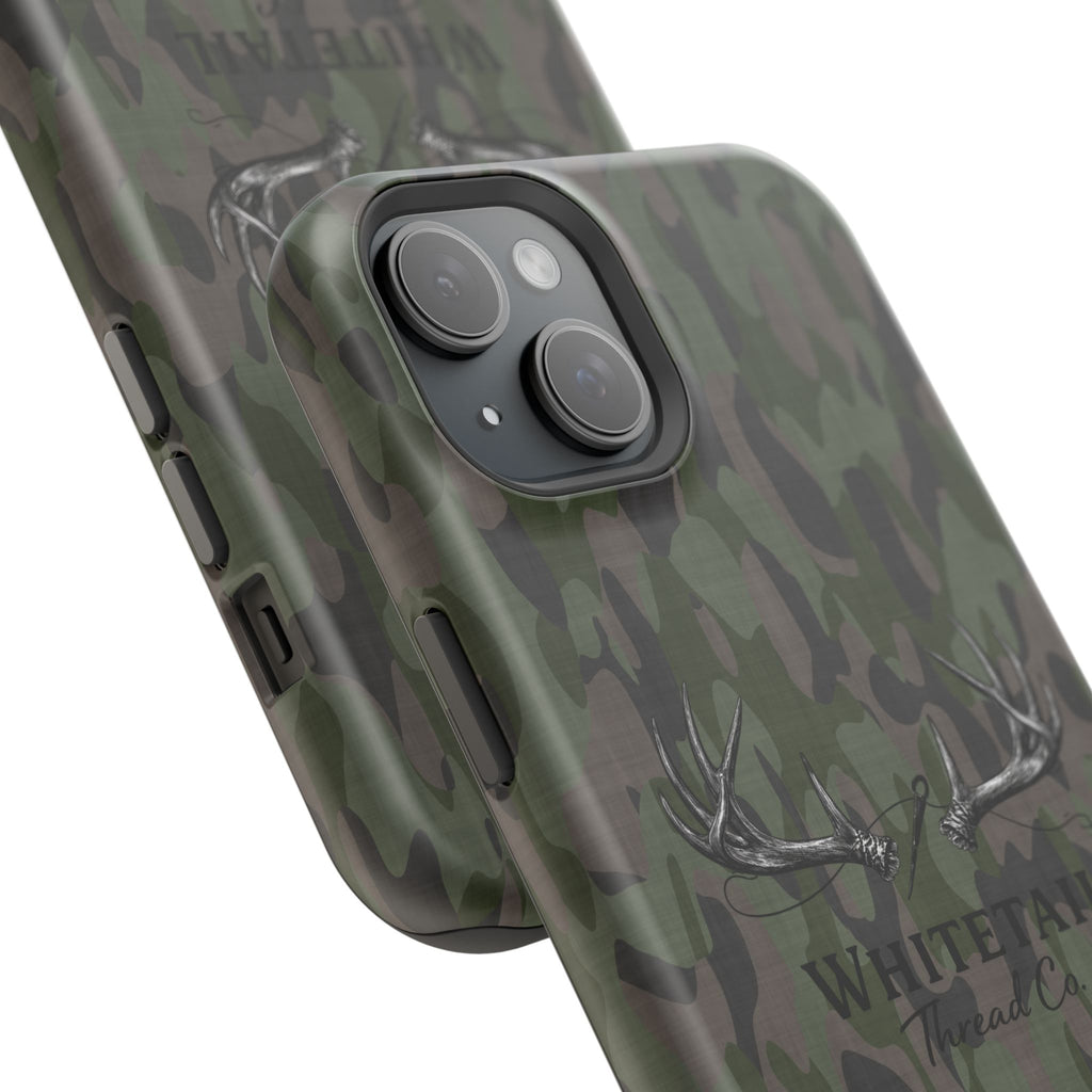 Camouflage Whitetail Antlers Phone Case — Magnetic Impact-Resistant