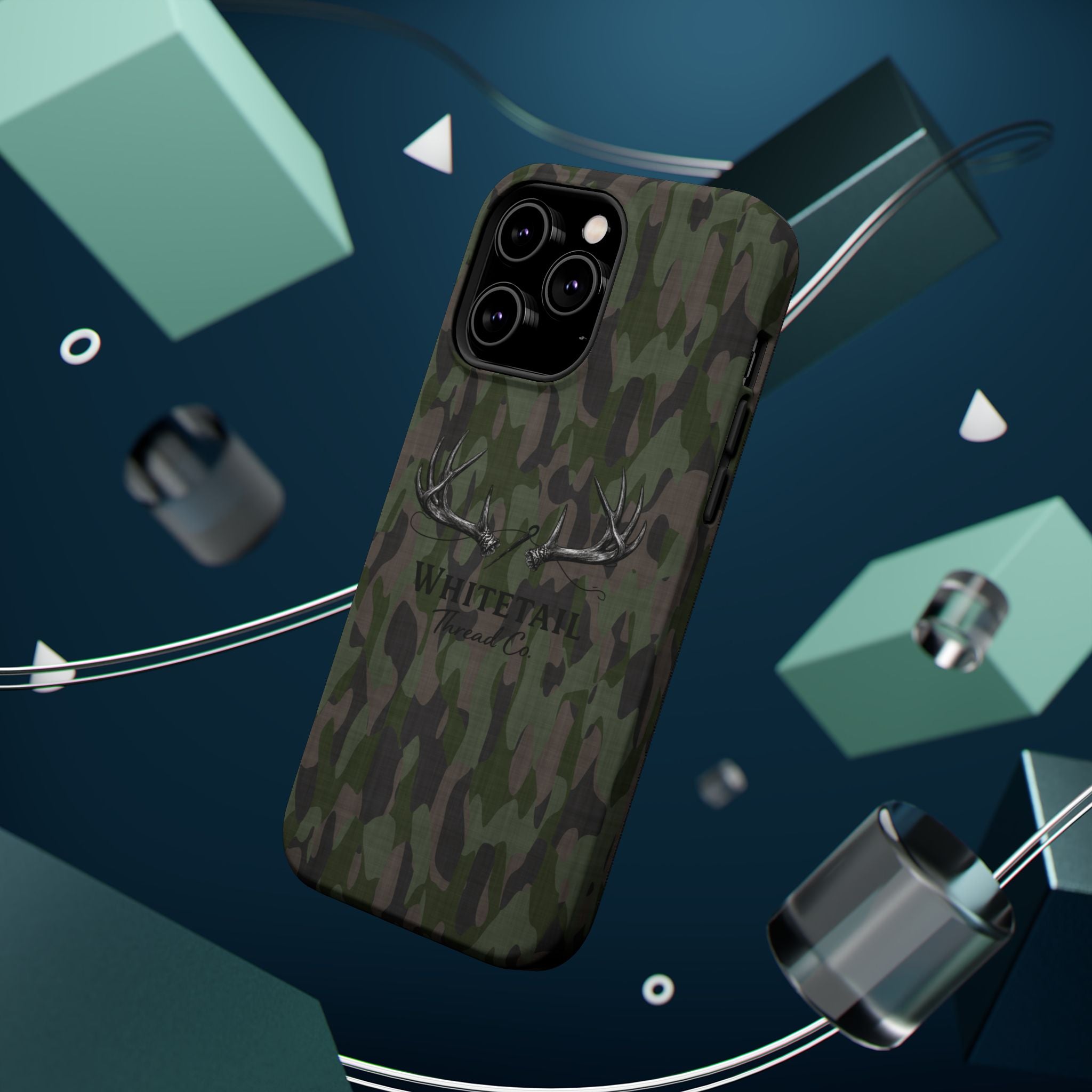 Camouflage Whitetail Antlers Phone Case — Magnetic Impact-Resistant