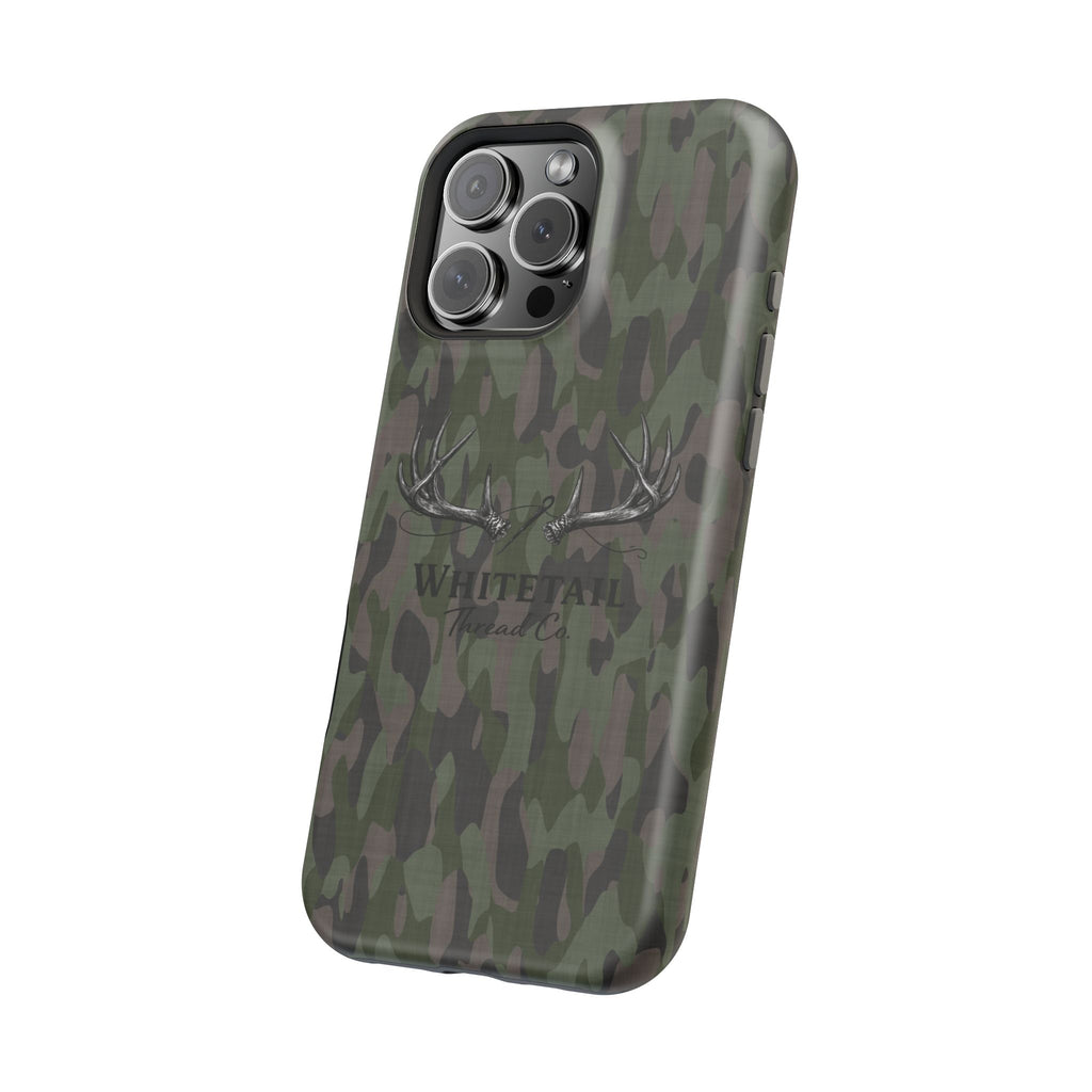 Camouflage Whitetail Antlers Phone Case — Magnetic Impact-Resistant