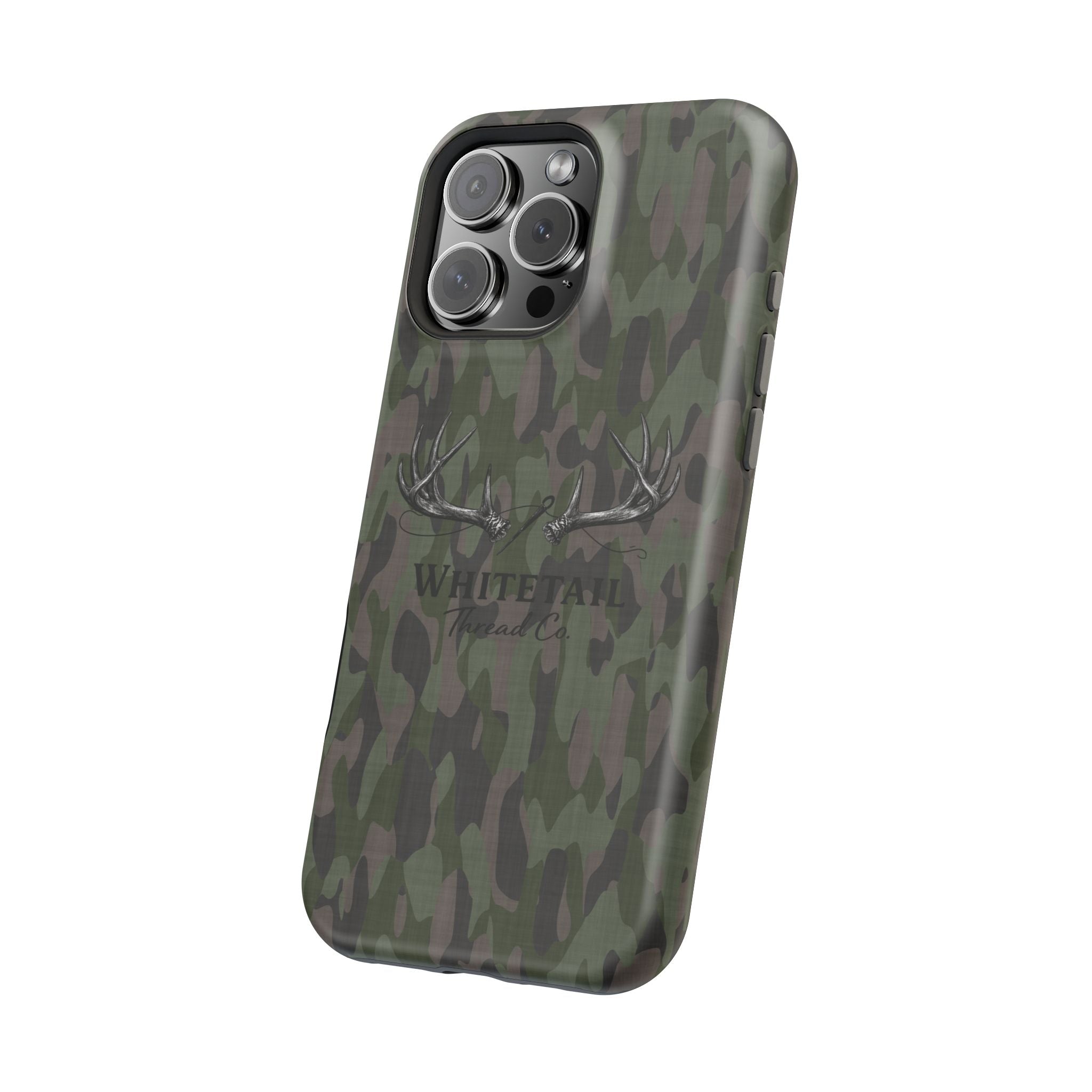 Camouflage Whitetail Antlers Phone Case — Magnetic Impact-Resistant