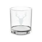 Engraved Deer Skull Whiskey Glass — 10.5 oz Personalized Rocks Glass