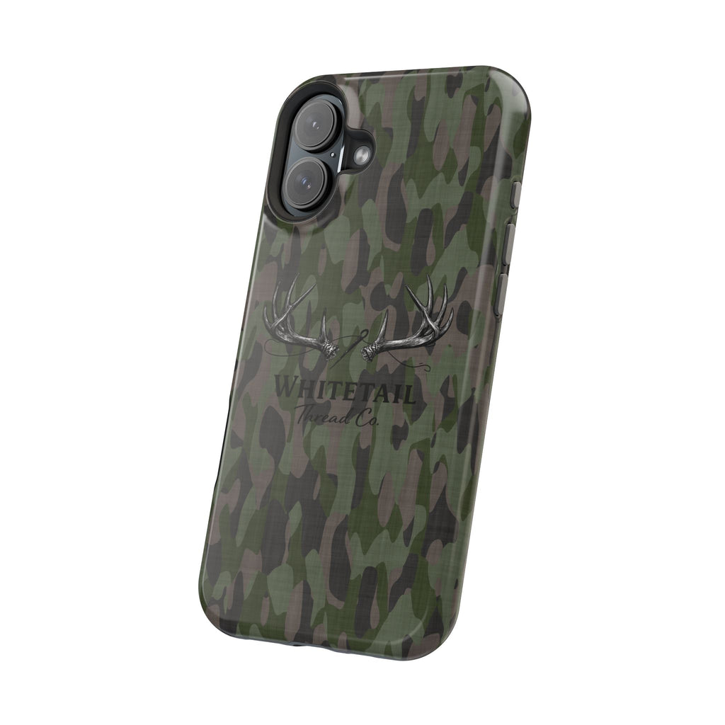 Camouflage Whitetail Antlers Phone Case — Magnetic Impact-Resistant