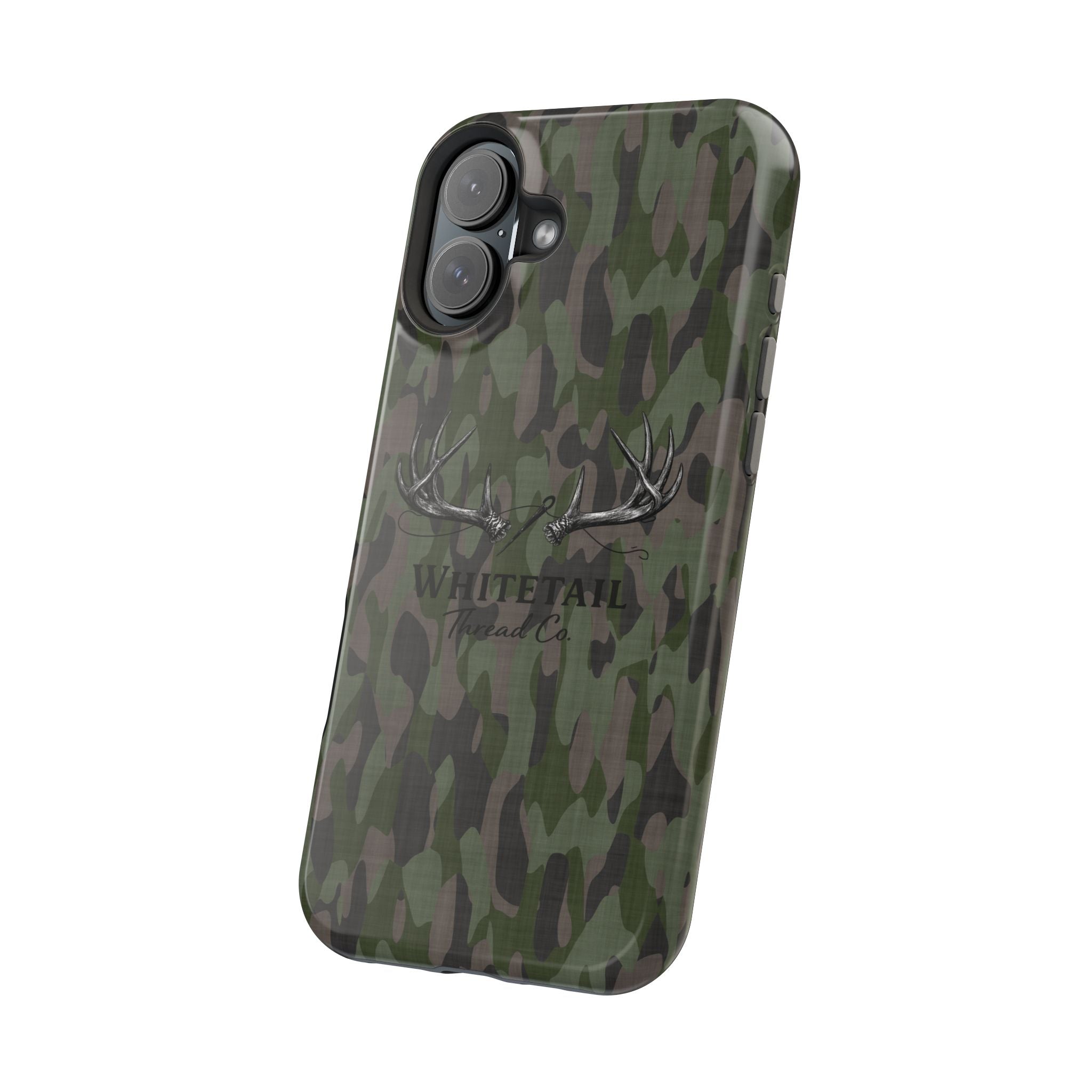 Camouflage Whitetail Antlers Phone Case — Magnetic Impact-Resistant
