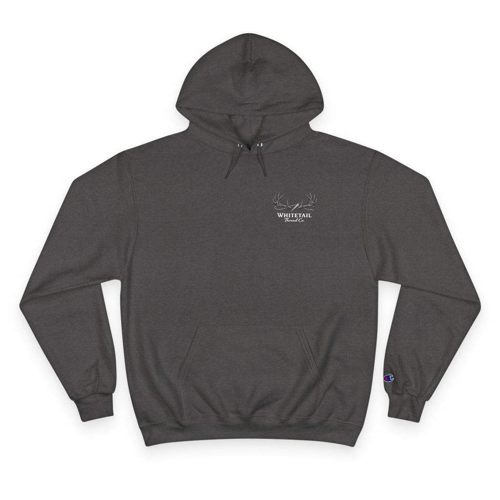 Champion Hoodie — Minimal Antler Logo Pullover