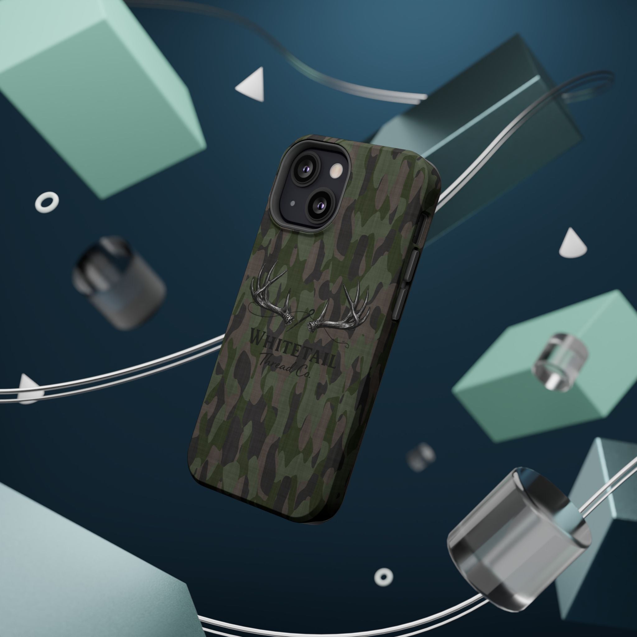 Camouflage Whitetail Antlers Phone Case — Magnetic Impact-Resistant