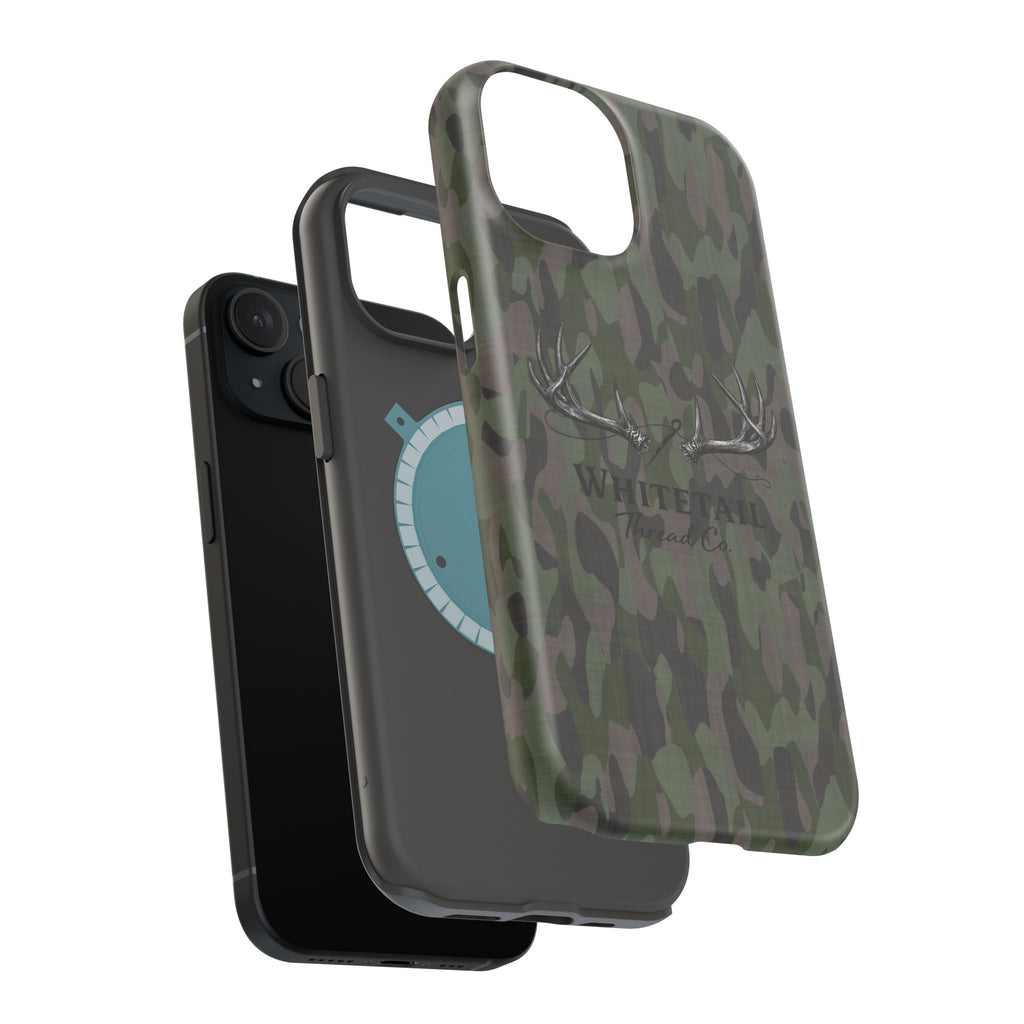 Camouflage Whitetail Antlers Phone Case — Magnetic Impact-Resistant