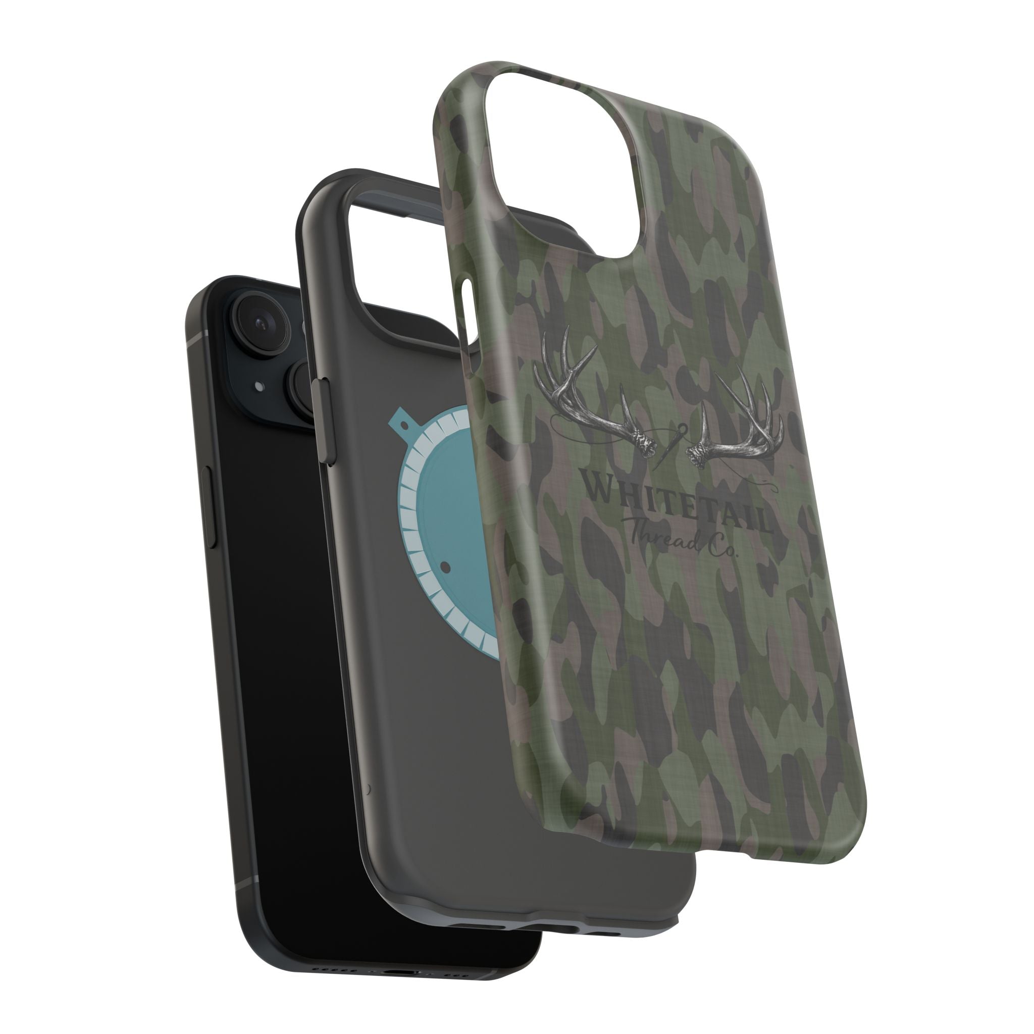 Camouflage Whitetail Antlers Phone Case — Magnetic Impact-Resistant