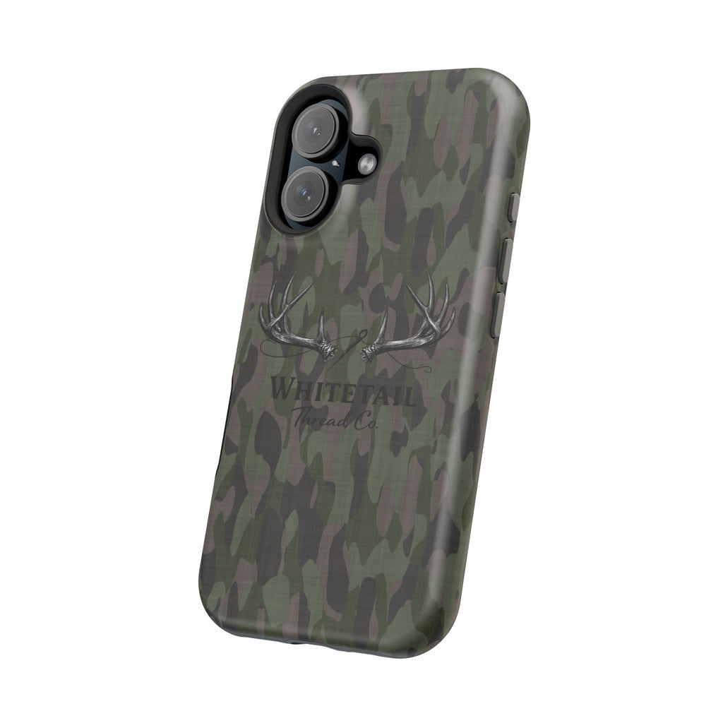 Camouflage Whitetail Antlers Phone Case — Magnetic Impact-Resistant