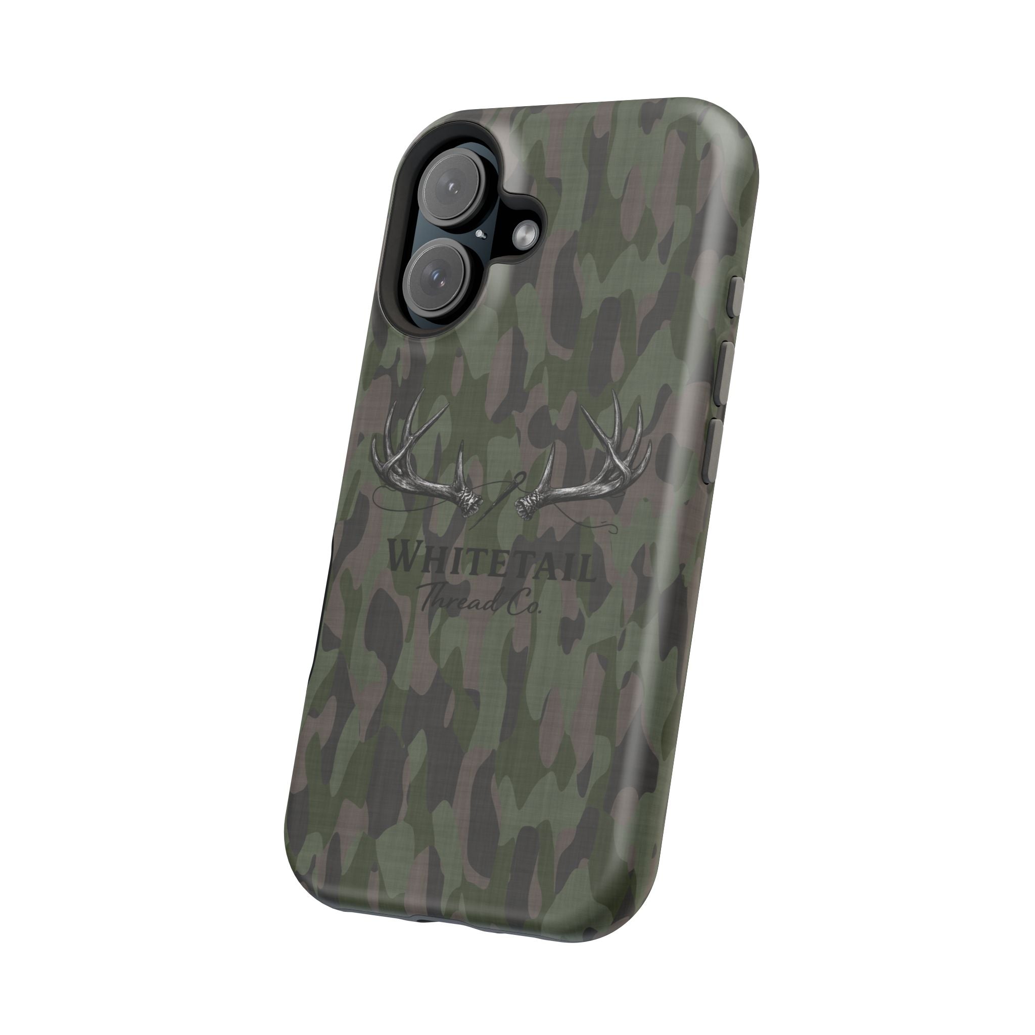 Camouflage Whitetail Antlers Phone Case — Magnetic Impact-Resistant