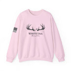 Whitetail Thread Co. Antler Crewneck Sweatshirt — American Flag Sleeve