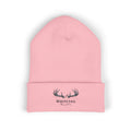 Embroidered 'Whitetail' Antler Knit Beanie — Cozy Hunting & Outdoor Winter Hat