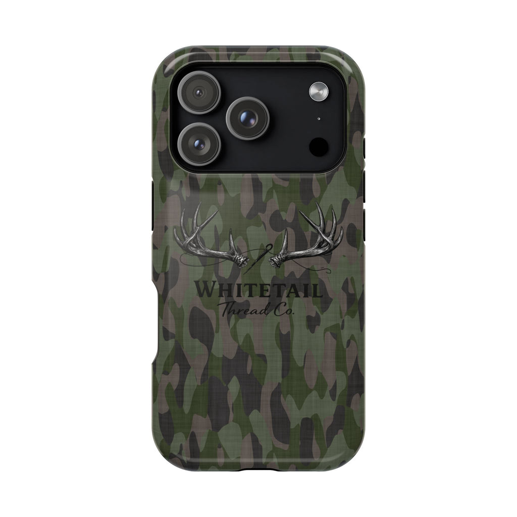 Camouflage Whitetail Antlers Phone Case — Magnetic Impact-Resistant