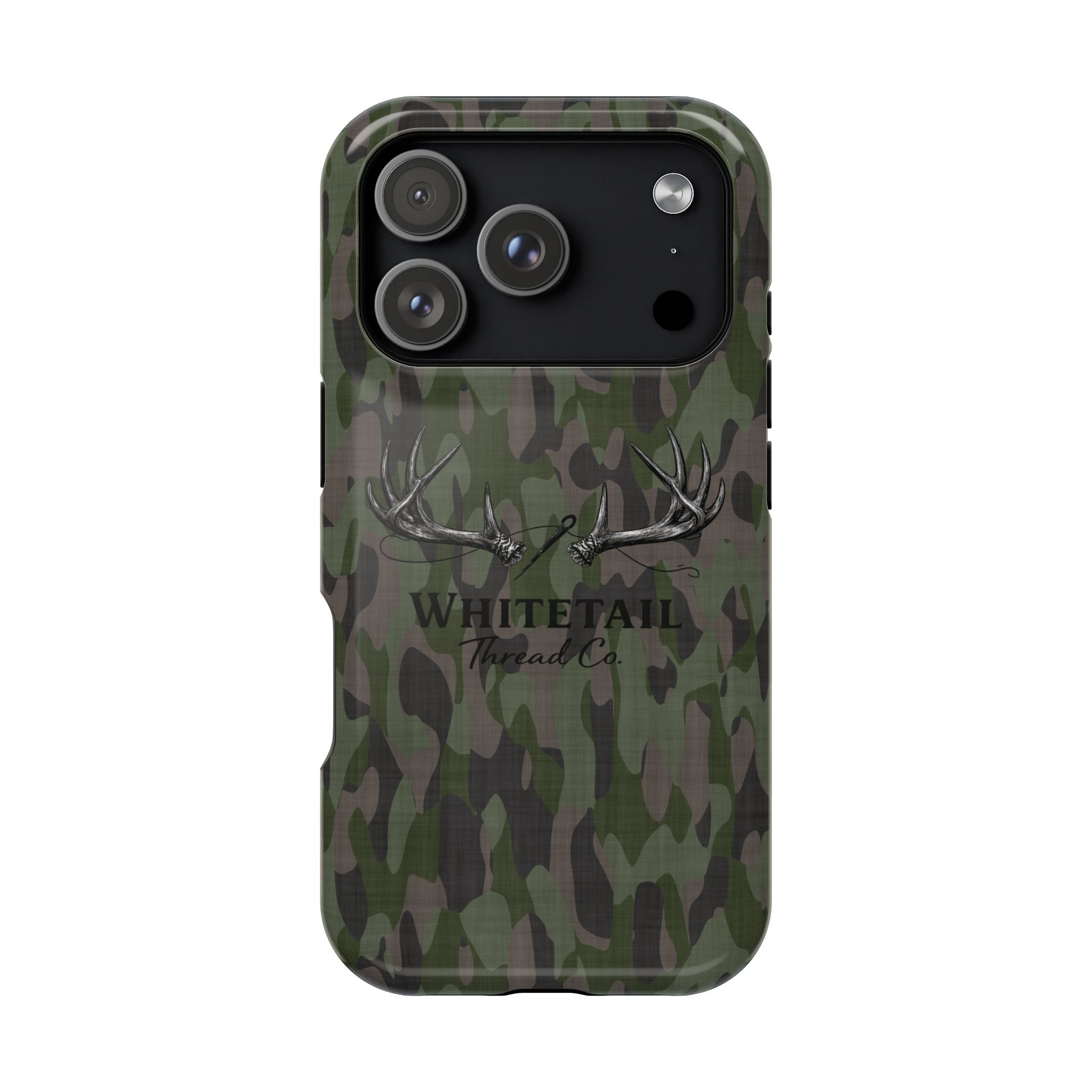 Camouflage Whitetail Antlers Phone Case — Magnetic Impact-Resistant