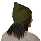 Embroidered 'Whitetail' Antler Knit Beanie — Cozy Hunting & Outdoor Winter Hat