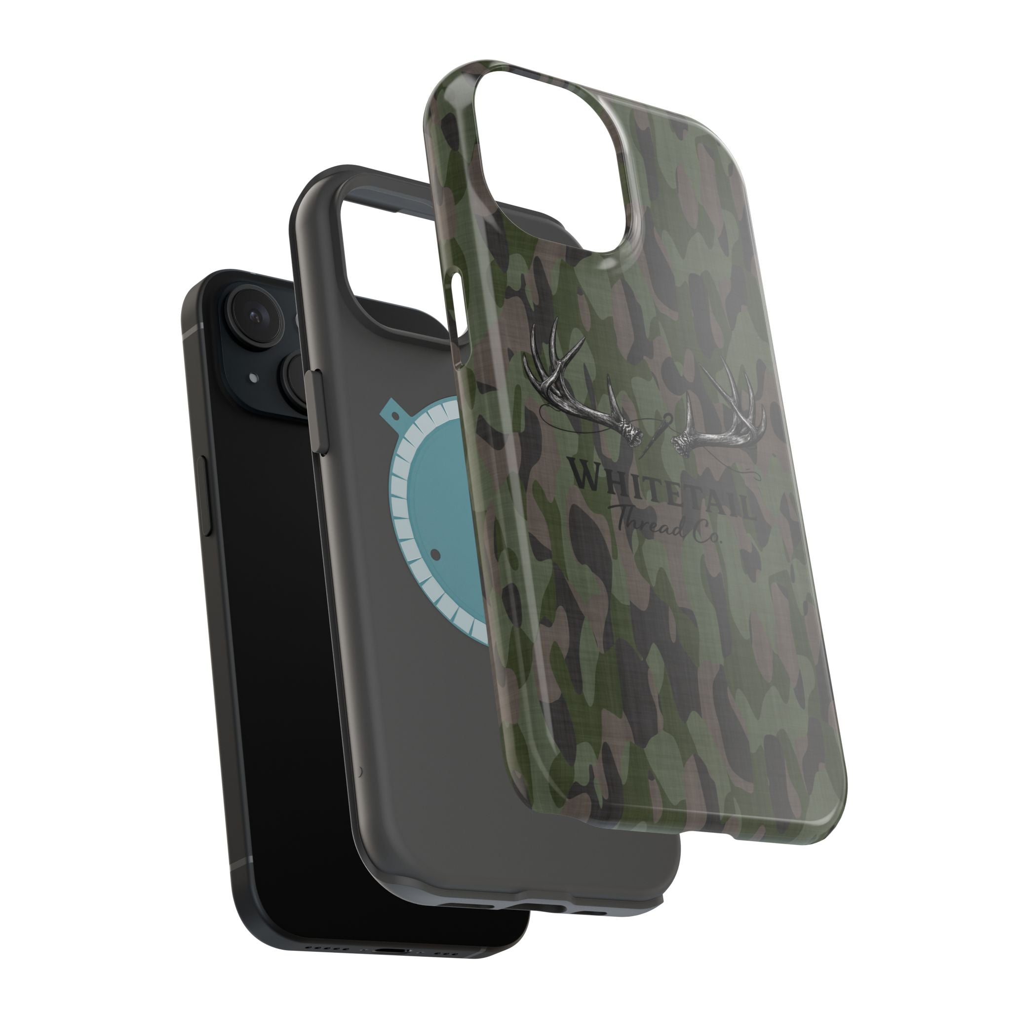 Camouflage Whitetail Antlers Phone Case — Magnetic Impact-Resistant