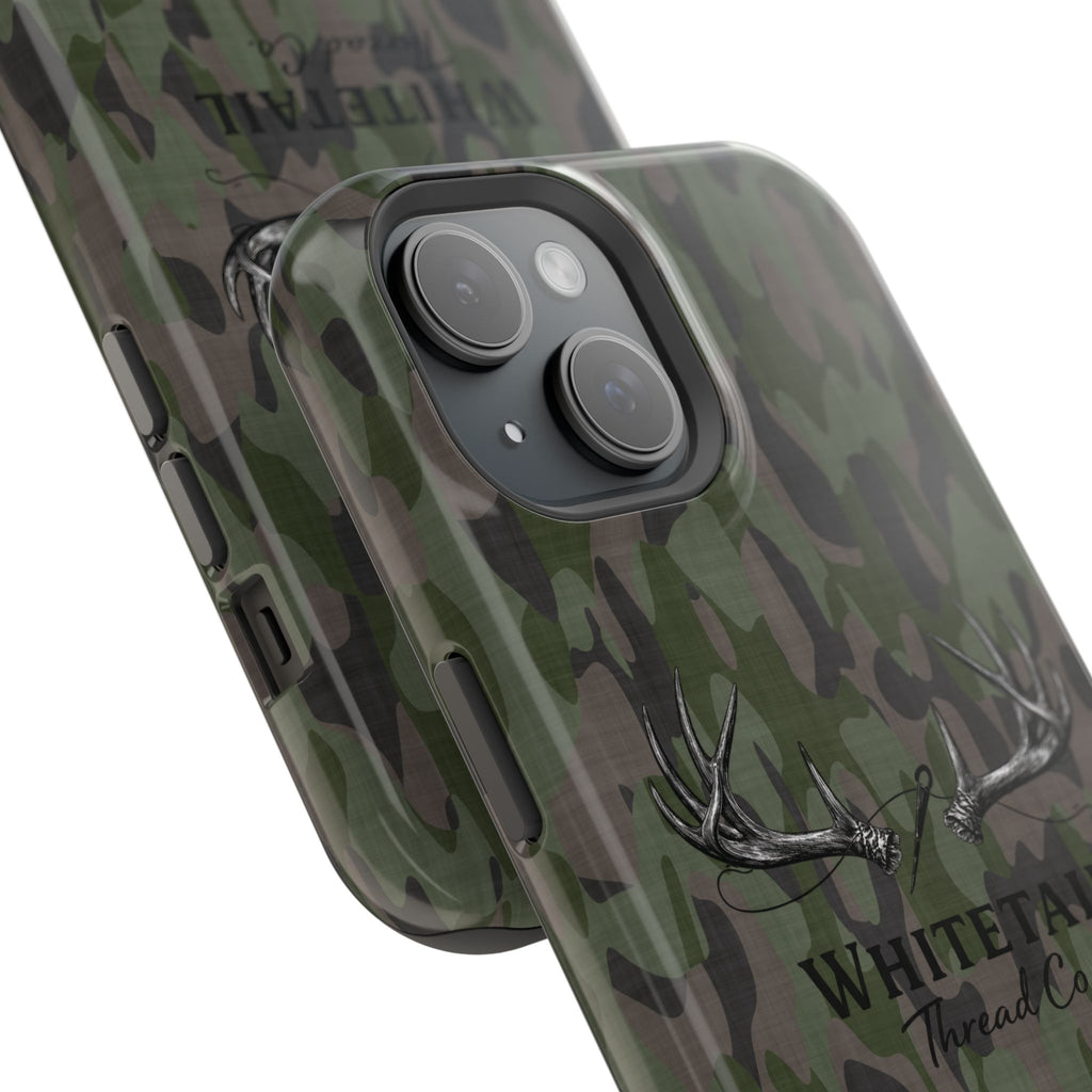 Camouflage Whitetail Antlers Phone Case — Magnetic Impact-Resistant