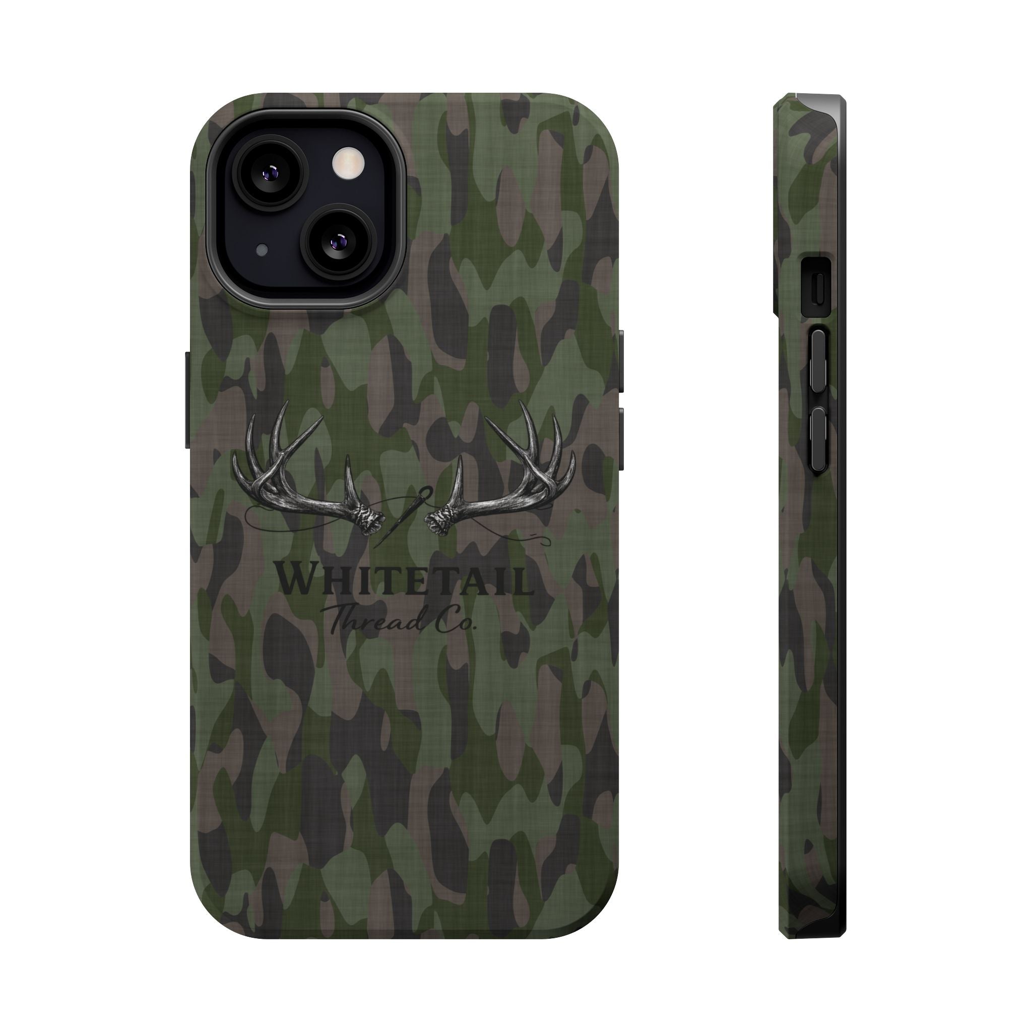 Camouflage Whitetail Antlers Phone Case — Magnetic Impact-Resistant