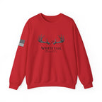 Whitetail Thread Co. Antler Crewneck Sweatshirt — American Flag Sleeve