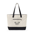 Whitetail Antler Canvas Tote — Zippered  Shopper Bag