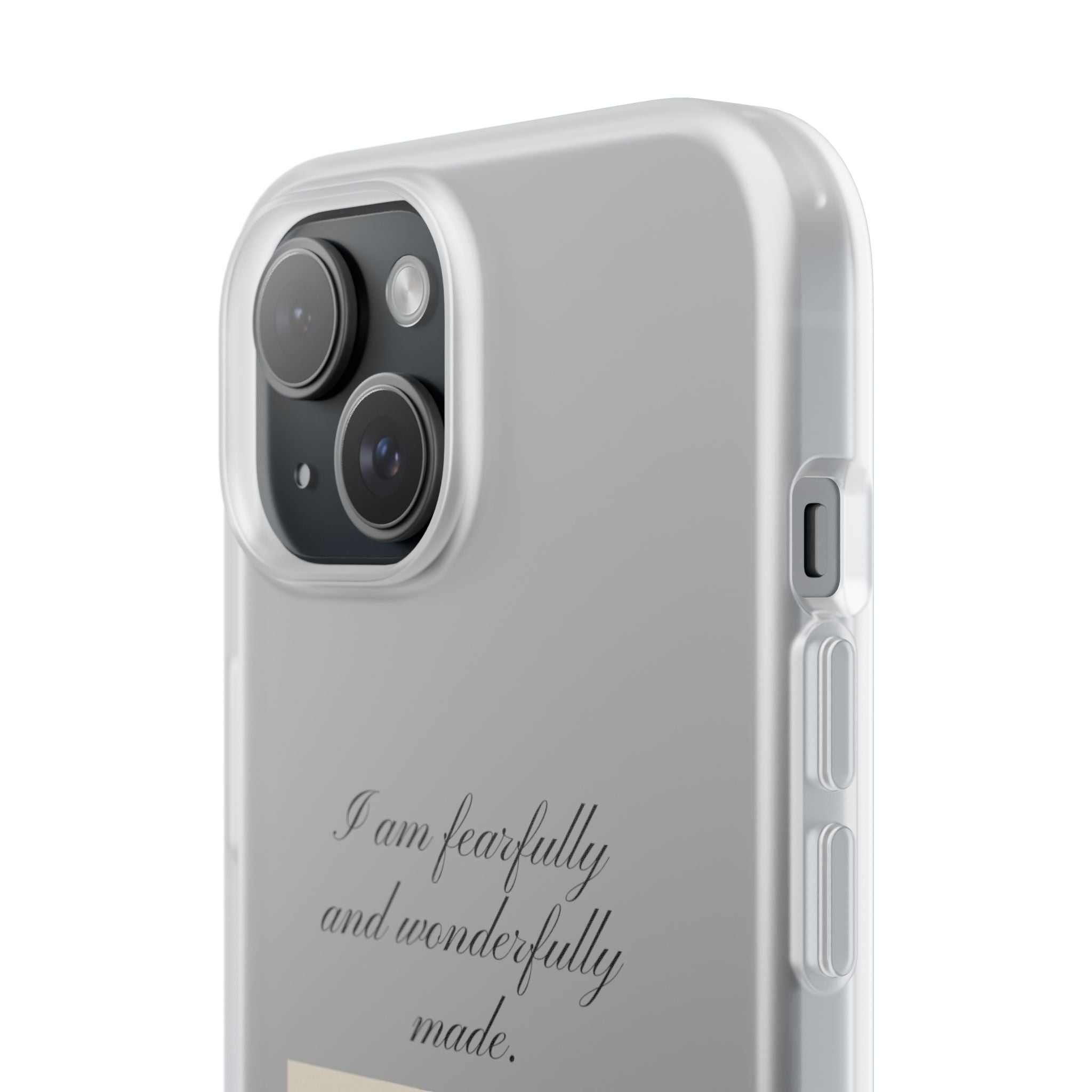 Christian Bible verse Floral iPhone Case – "I am fearfully and wonderfully made" Psalm 139:14
