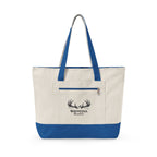 Whitetail Antler Canvas Tote — Zippered  Shopper Bag