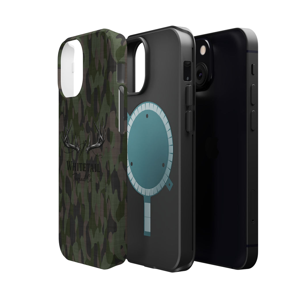 Camouflage Whitetail Antlers Phone Case — Magnetic Impact-Resistant